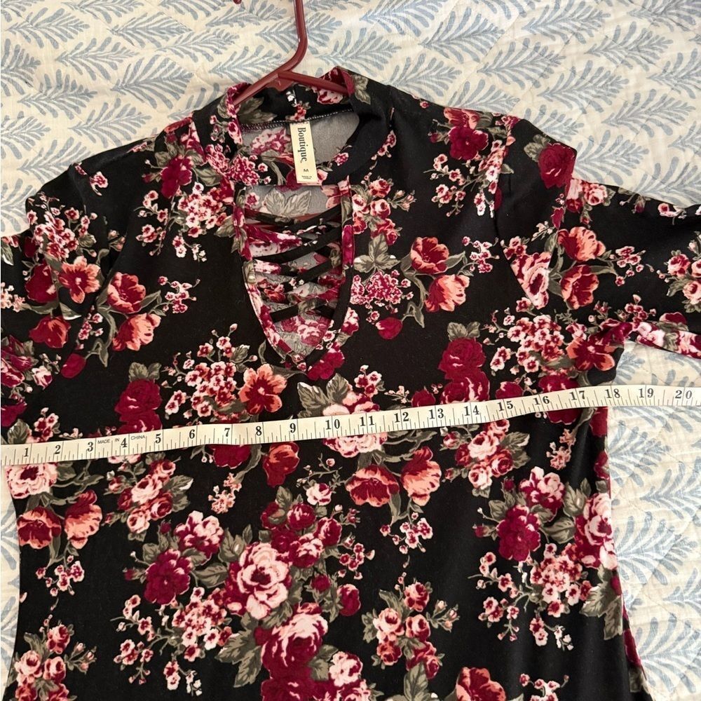 New B&B Boutique soft black floral dress Medium - Picture 8 of 16